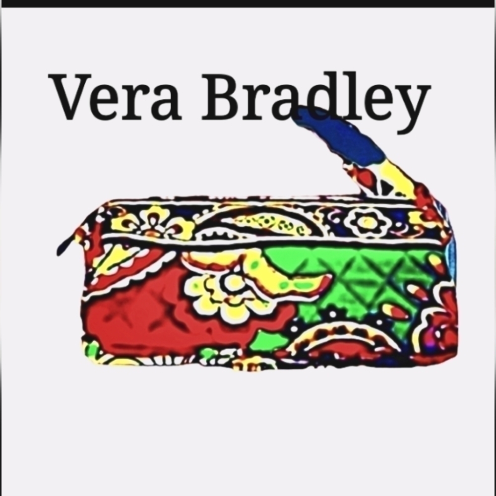 Vera Bradley Smartphone Wristlet Large Teal/Purple